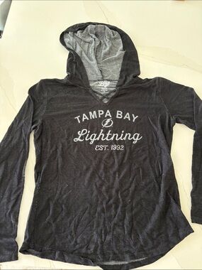 Tampa Bay Lightning Hooded Long Sleeve Tee - Black